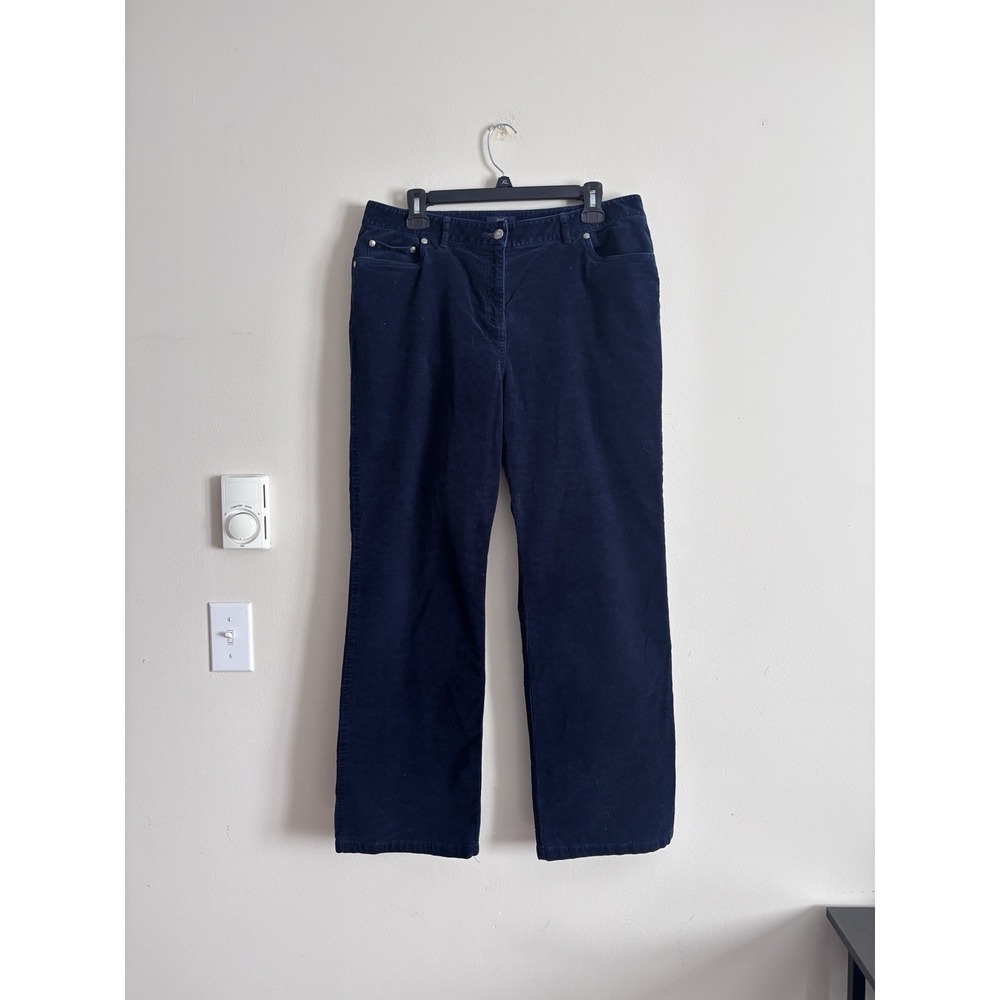 Brooks Brothers 346 Womens 14 Cotton Corduroy Pants Blue‎ Preppy Capsule Office
